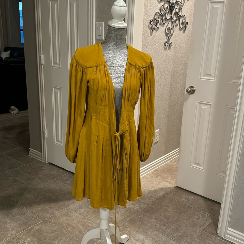 Women's Free People Jacket Front Tie Pleated XSmall